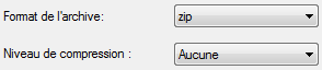Format et niveau de compression