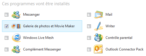 Installation de la suite Windows Live