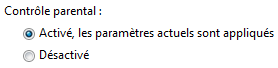 Activer le contrôle parental