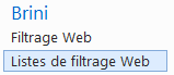 Listes de filtrage Web