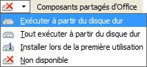 Les composants partagés d'Office sont sur le point d'être installés