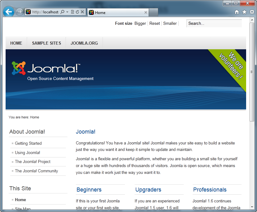 Joomla en local