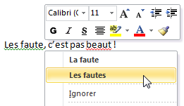 Correction des fautes.