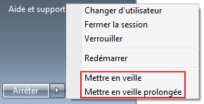 Mettre en veille ou en veille prolongée