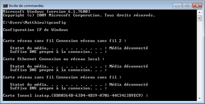 L'invite de commande