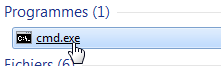 Lancer cmd.exe