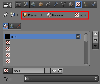 Assignez au sol un matériau et une texture
