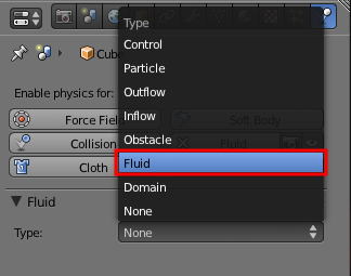 Assignation du type Fluid