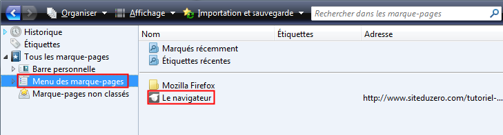 Organiser les marques-pages 2