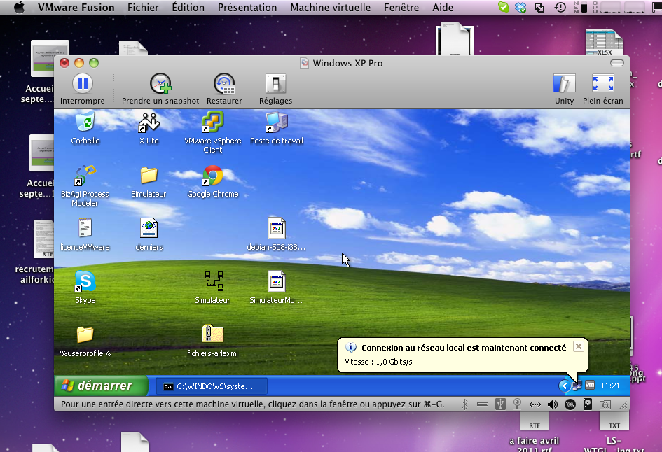 Windows sous mac os