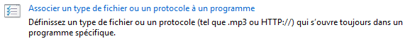 Associer un type de fichier ou un protocole à un programme
