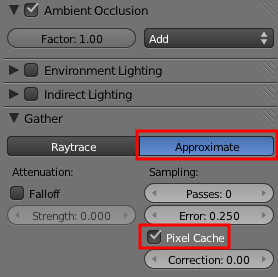 Le bouton Pixel Cache accélère votre rendu