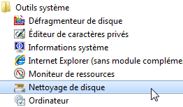 Nettoyage de disque