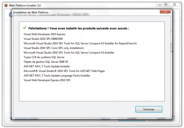 Installation Visual Web Developer