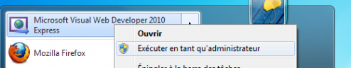 Exécuter en tant qu'Administrateur