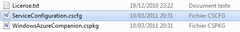 Fichiers Windows Azure Companion
