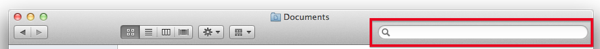 Zone de recherche du Finder