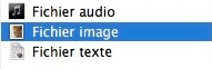 Différents types de fichiers