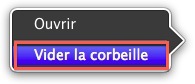Vider la corbeille grâce au clic-droit