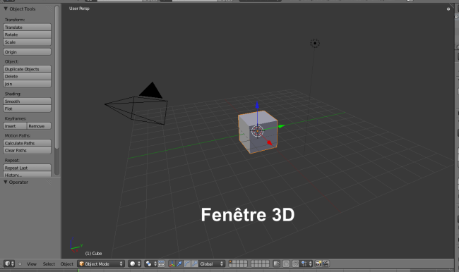 La fenêtre 3D
