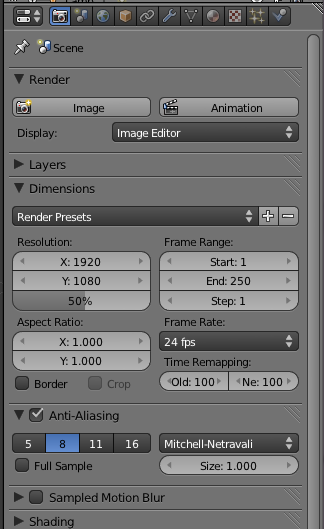 La fenêtre des boutons