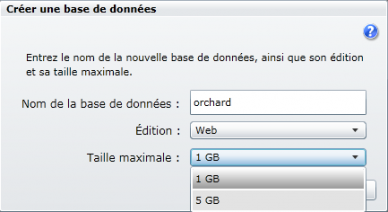 Créer une base de données SQL Azure