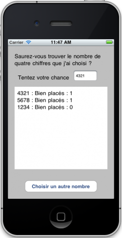 Le rendu attendu de notre Mastermind