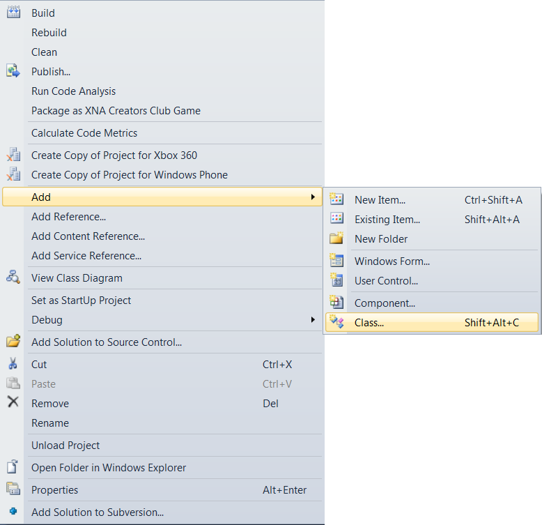 Création d'une classe