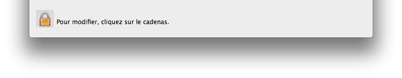Le petit cadenas est fermé