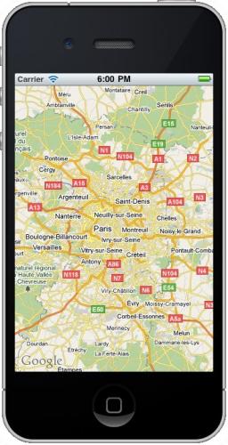 Paris est centré sur la carte