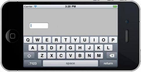 Un clavier apparaît dans la zone inférieure de l'écran