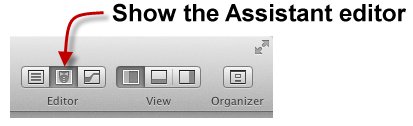 L'icône Show the Assistant editor
