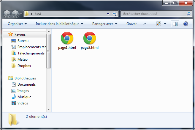 Plusieurs fichiers HTML dans un même dossier