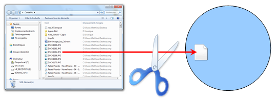 Lors de la suppression d’un fichier, seule son adresse sur le disque est perdue, mais pas le fichier lui-même