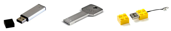 Des clés USB de toutes formes