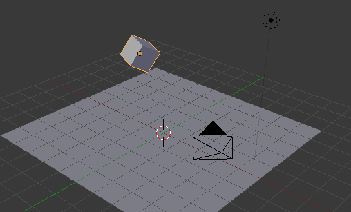 Placez un cube en lévitation au-dessus de votre plan