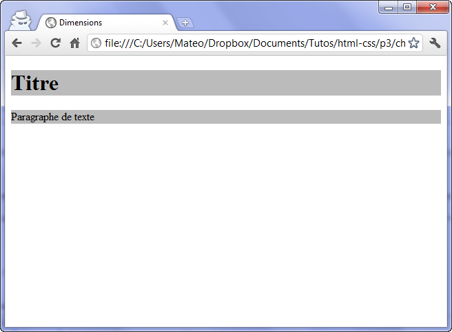 Les blocs prennent toute la largeur disponible