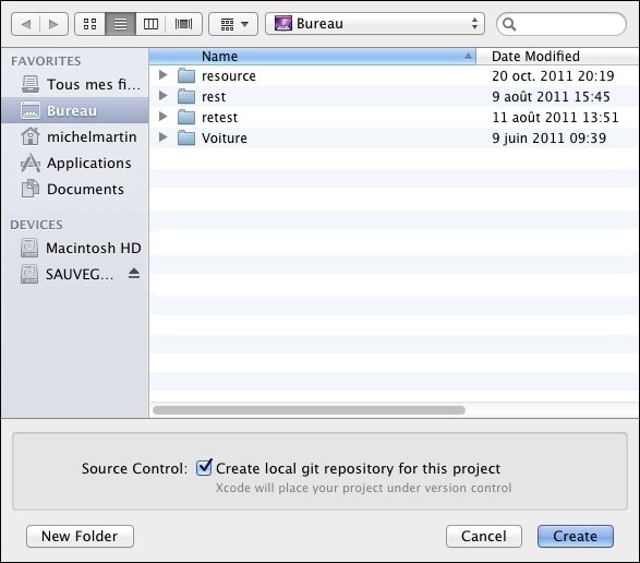 Il faut choisir l'emplacement du projet
