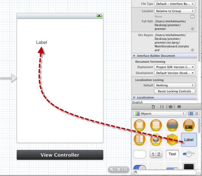 Glisser-déposer un contrôle Label