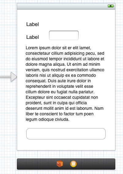 Disposition des objets de l'application