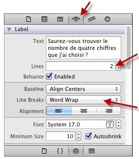 Il faut afficher le texte sur deux lignes