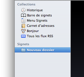 Un nouveau dossier pour nos signets