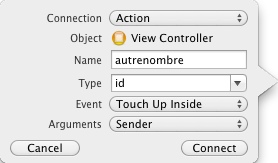Définition d'une action pour le contrôle Round Rect Button