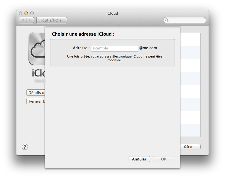 Créer une adresse mail avec iCloud
