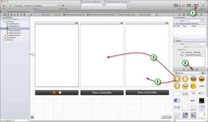 Il faut ajouter deux vues à l'application