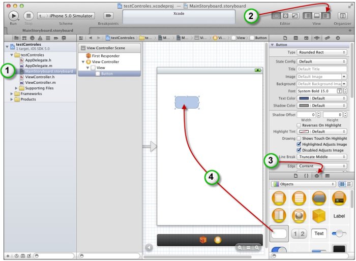 Insertion d'un contrôle dans une application