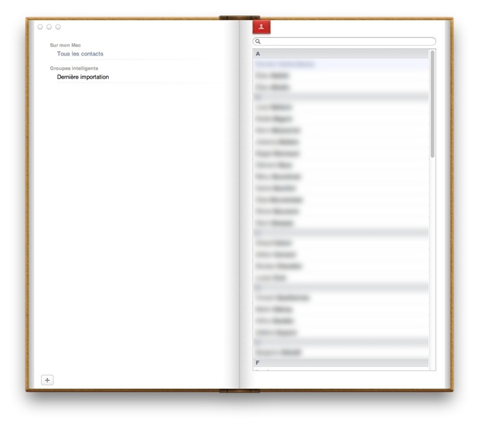 L'application Contact
