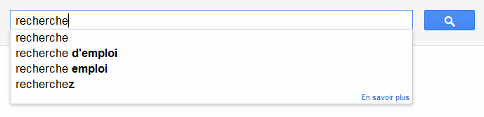 Google a mis en place un système d'auto-complétion sur son moteur de recherche