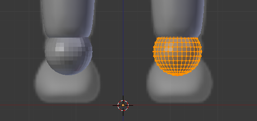 Pour lier les chevilles, ajoutez à nouveau une sphère