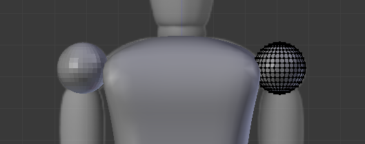 Utilisez une sphère pour modéliser l'épaule